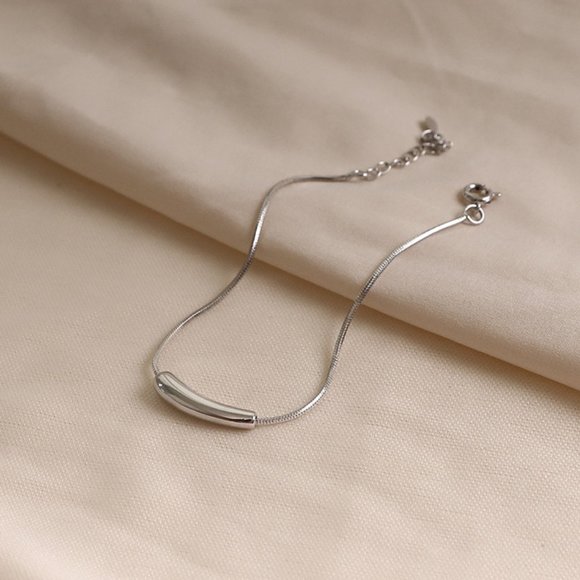 #NEW 925 Sterling Silver Simple Bar Bracelet A - Picture 4 of 10